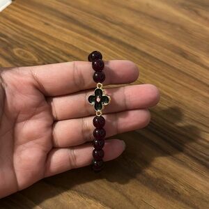 Red Garnet Evil eye bracelet